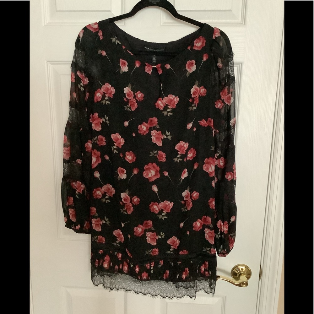 WHBM Rose Tunic Blouse sz 10